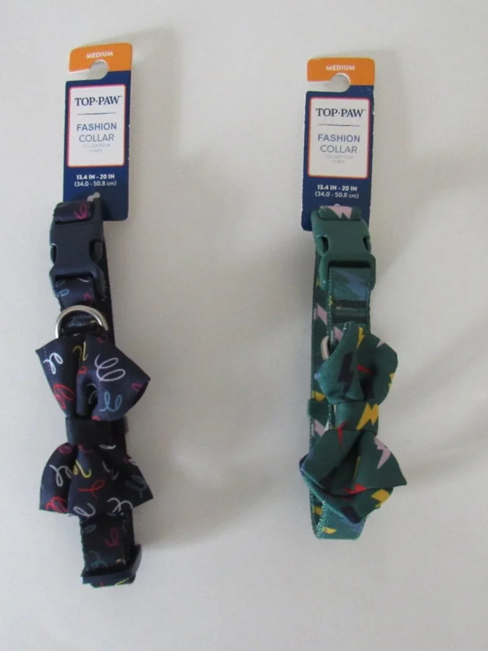 TWO NEW TOP PAW DOG COLLARS SIZE MEDIUM